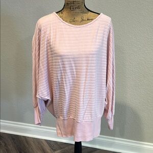Anthropologie Pink Dolman Sleeve Boxy Sweatshirt